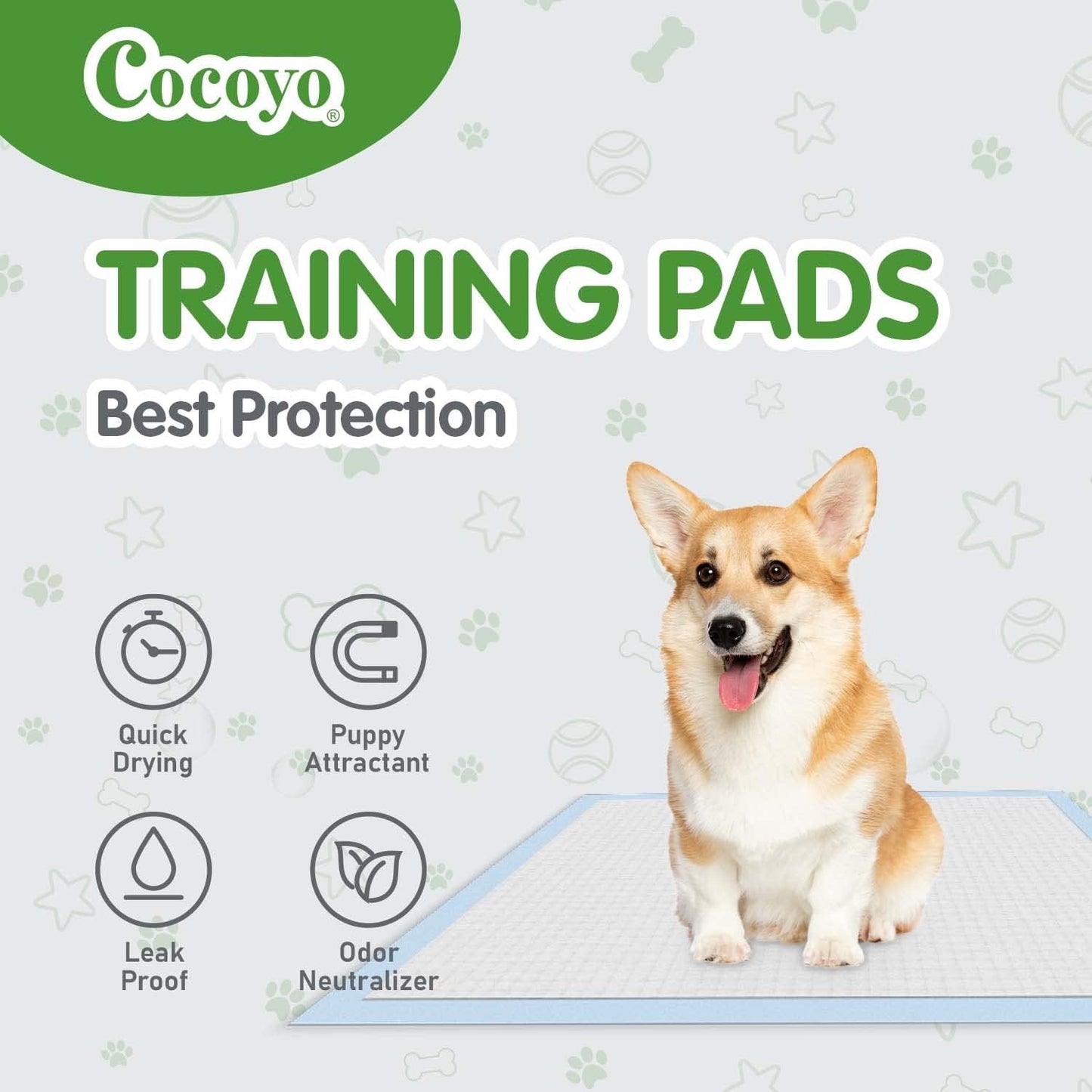 COCOYO Best Value Training Pads 100 Count 13“ by 17.7”| Dog Pee Pads | Super Absorbent Puppy Pads,Blue