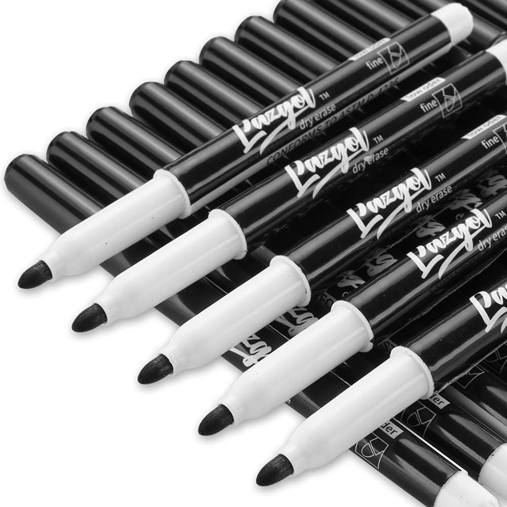 Dry Erase Markers Bulk, 60 Pack Black Low Odor Whiteboard Markers, Fine Point Dry Erase Markers Perfect for Writing on Dry Erase Whiteboard Mirror Glass for School Office Home