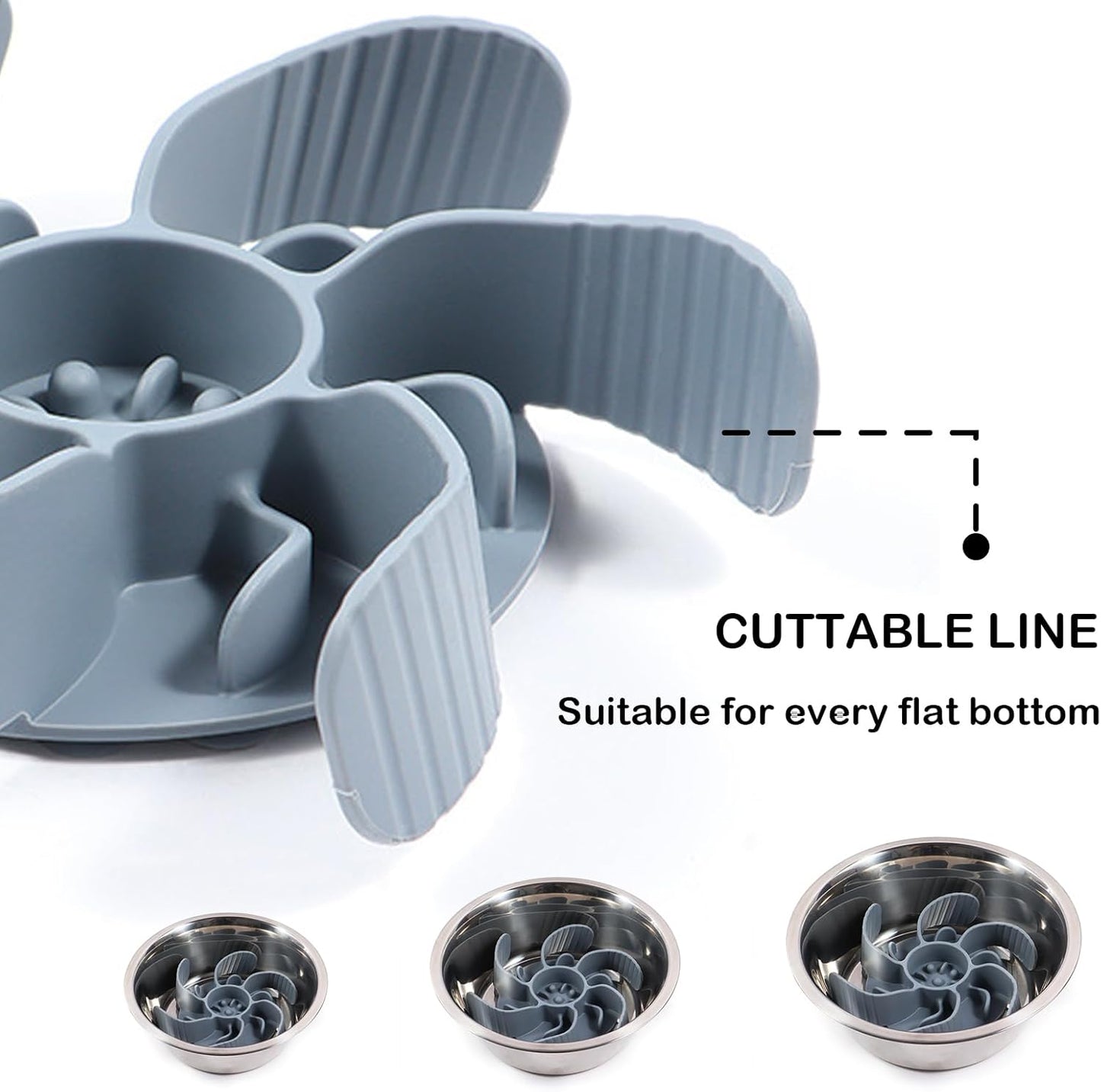 MEWMI&WANGW Slow Feeder Dog Bowls Insert Soft Silicone Slow Eating Pet Food Bowl for Small, Medium and Large Dogs/Cat