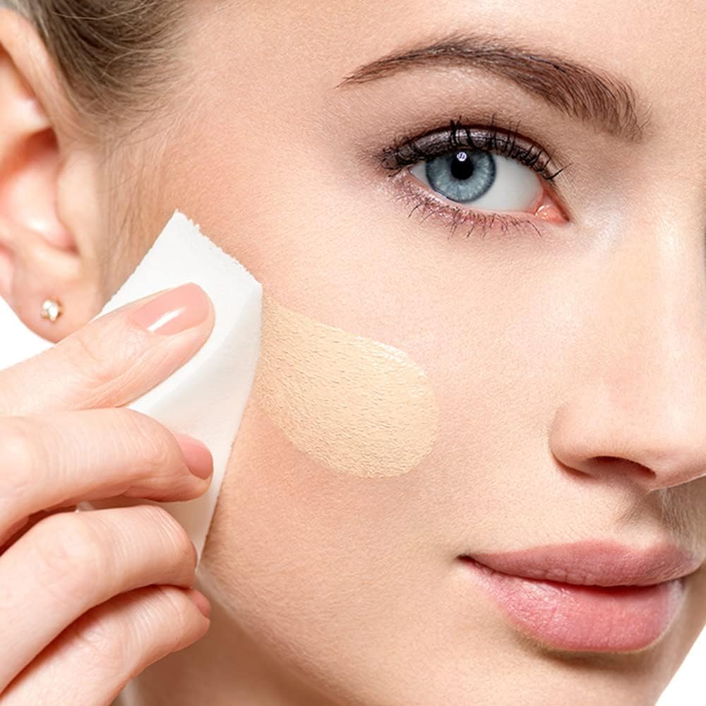 Amazon Basics Cosmetic Foam Wedges for Makeup Application and Blending, 32 Count