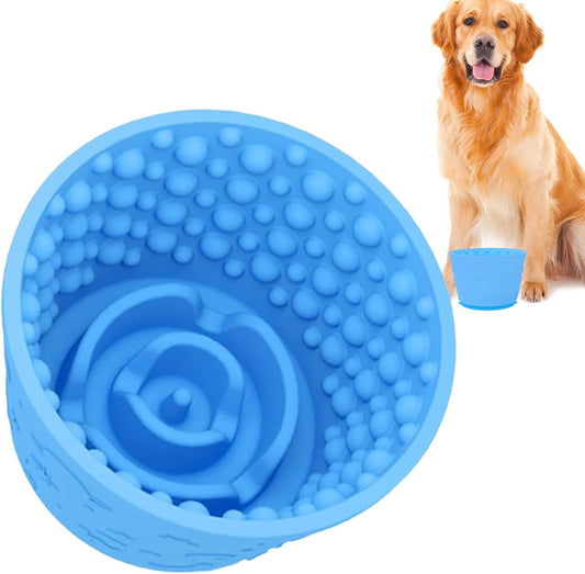 Slow Feeder Dog Bowls, Anti-Slip Feeding Bucket with Maze Design, Anti-Choking Food Dish to Slow Down Eating and Prevent Bloat for All Dogs