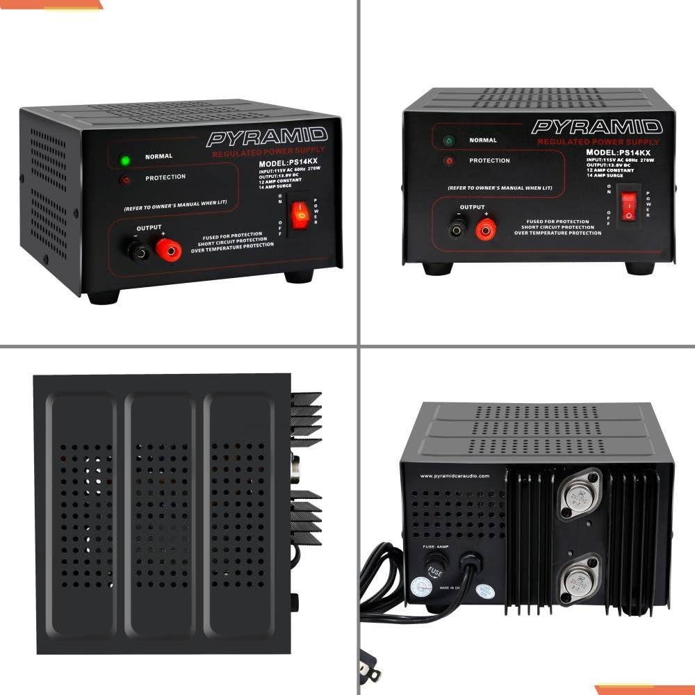 Universal Compact Bench Power Supply - 12 Amp Linear Regulated Home Lab Benchtop AC-to-DC 12V Converter