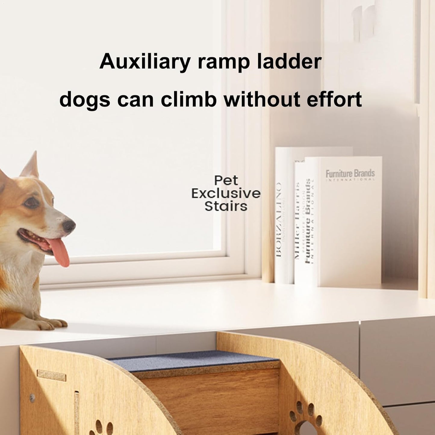 Pet Steps for Cats | Dog Steps Pet Stairs Dog Ramp | Non-Slip Cat Stairs, Wooden, High Bed Climbing Bed, Supplies