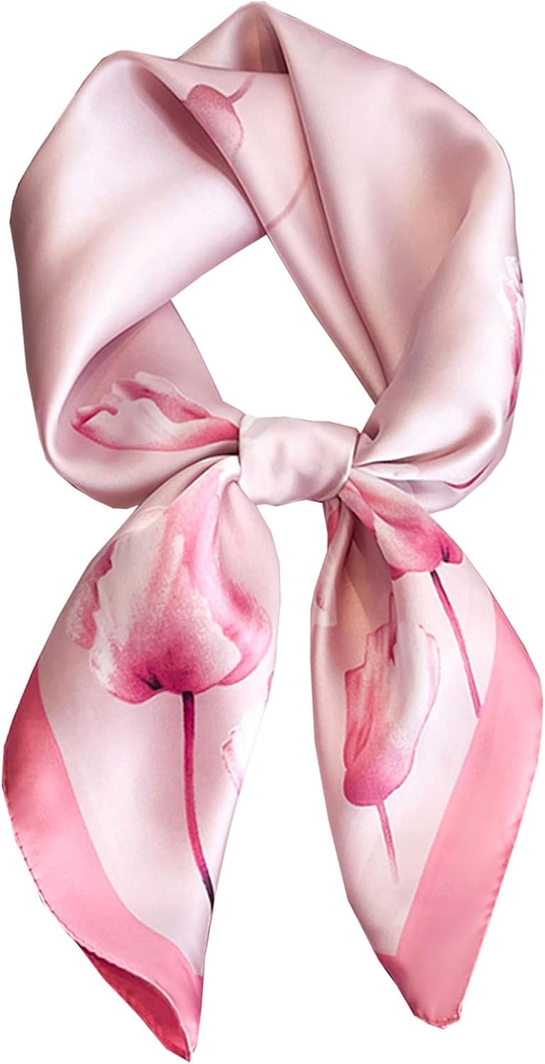 Silky Scarf for Women Lightweight Satin Bandanas Neck Hair Wrap For Sleeping Head Scarves 27.5"