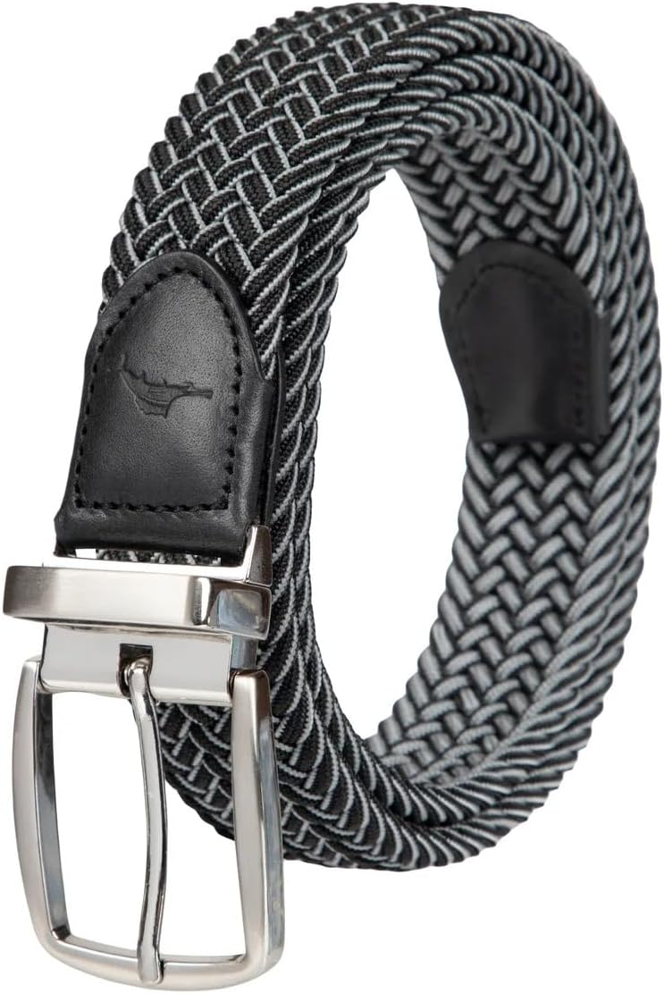 Tommy Bahama Men's Fully Adjustable Stretch Woven Fabric Web Belt - Casual Comfort for Work, Weekend & Vacations