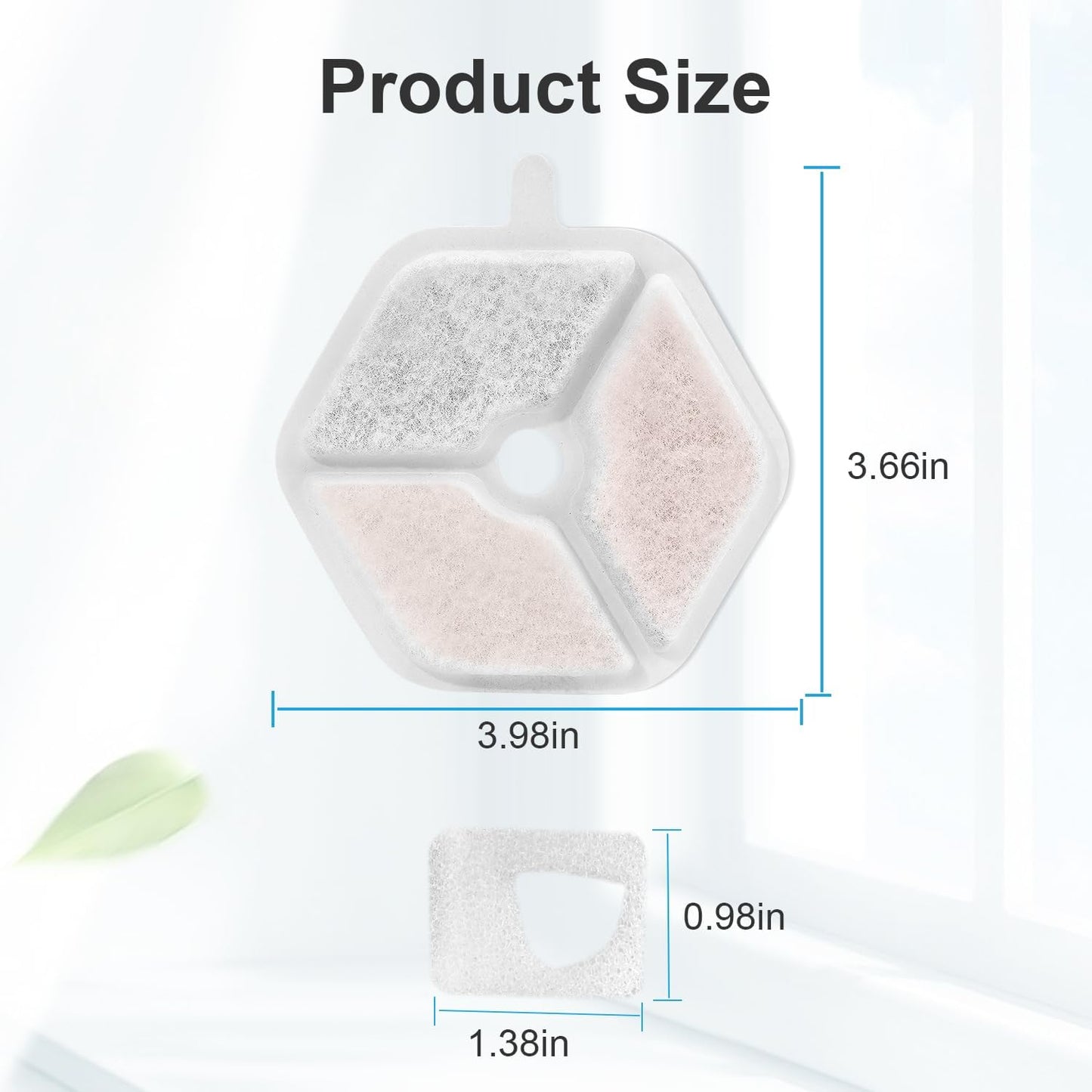 18 Filters + 18 Sponges Cat Water Fountain Filters, Triple Action, 4.5L Capacity, Compatible with 152oz Wireless Stainless Steel Cat Water Fountain