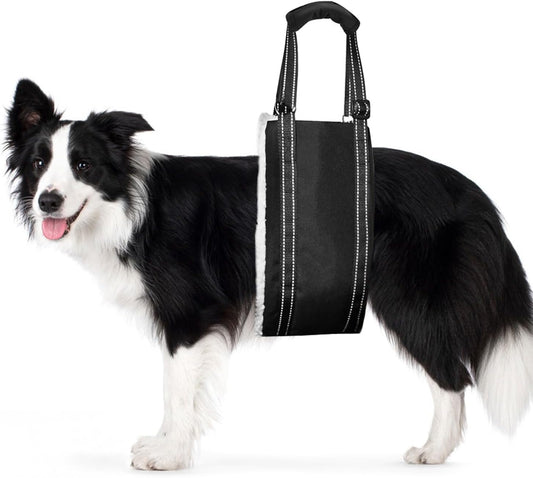 FEimaX Portable Dog Sling for Back Legs Adjustable Harness for Dogs Hind Leg Support Soft Lift Support and Rehab Harness for Weak Rear Legs Help Injured Disabled and After Surgery Dogs Small to Large