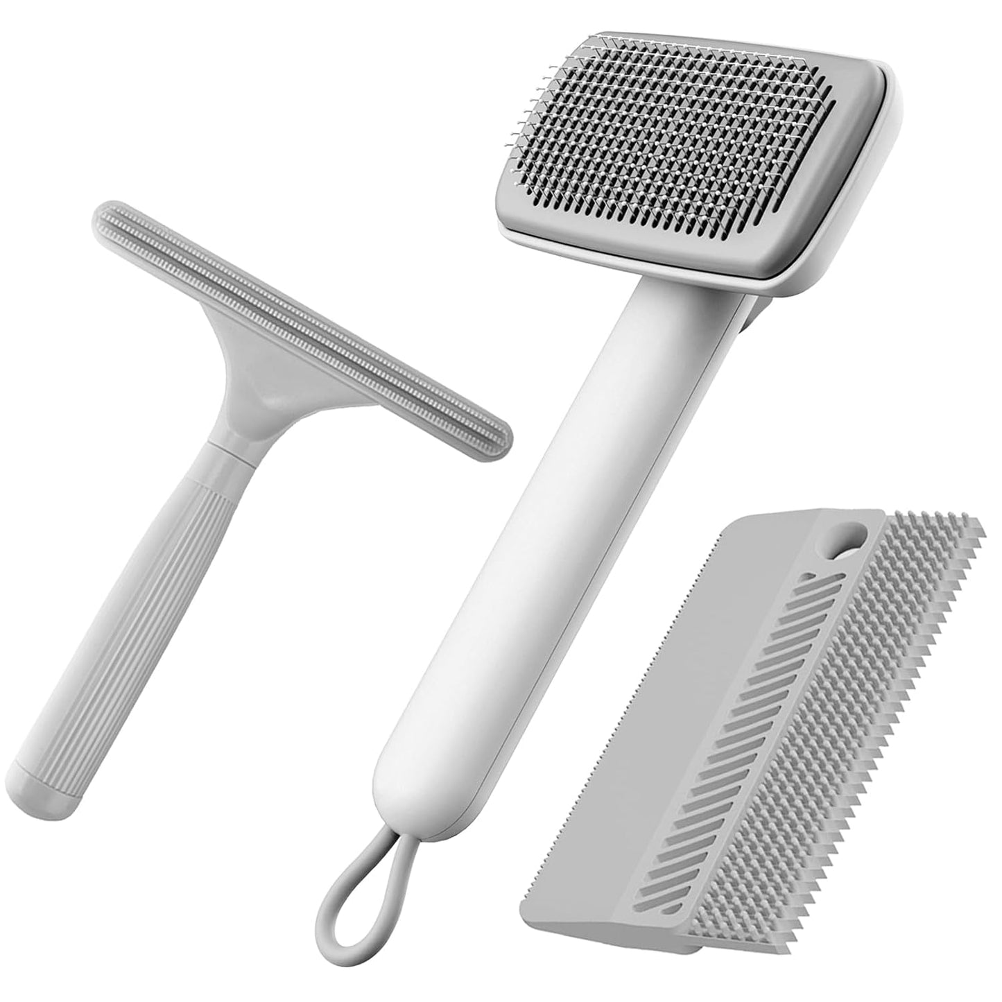 Cat Dog Self Cleaning Slicker Grooming Brush Pet Hair Removal Tool Reusable Lint Remover Carpet Scraper for Clothes Couch Pet Bed Furniture Bedding Sofa Car
