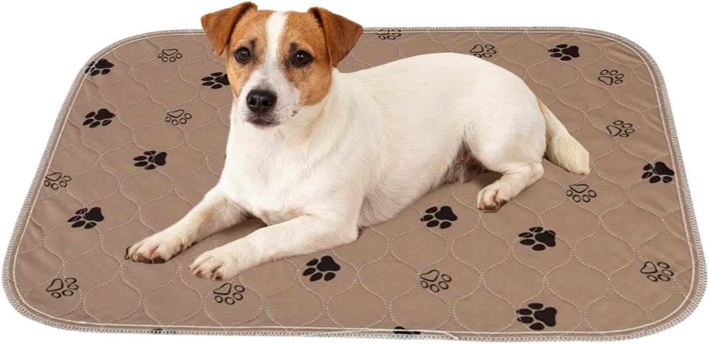 Washable Pee Pads, Leak Proof Training Mat, 36 Inches Reusable Dog Pee Pad with Non-Slip Backing, Soft Polyester Pet Potty Pad with Absorbent Layers, Household Indoor Crate Kennel