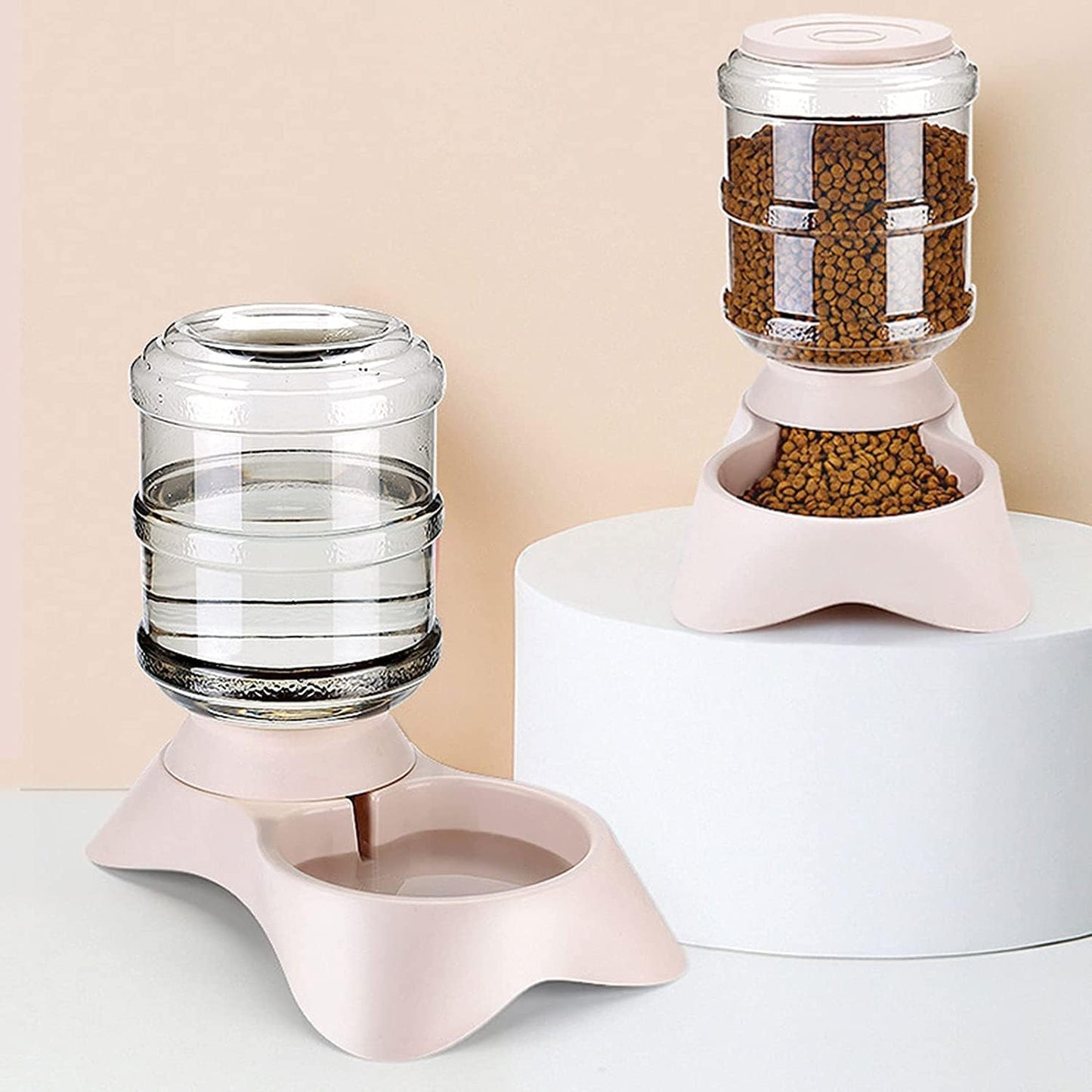 Pet Automatic Feeding Bowls Dog Food Feeder Cat Water Feeder Large Capacity Food Water Dispenser Gravity Pet Food Feeder and Water Dispensers cat Fountain (Feeders)