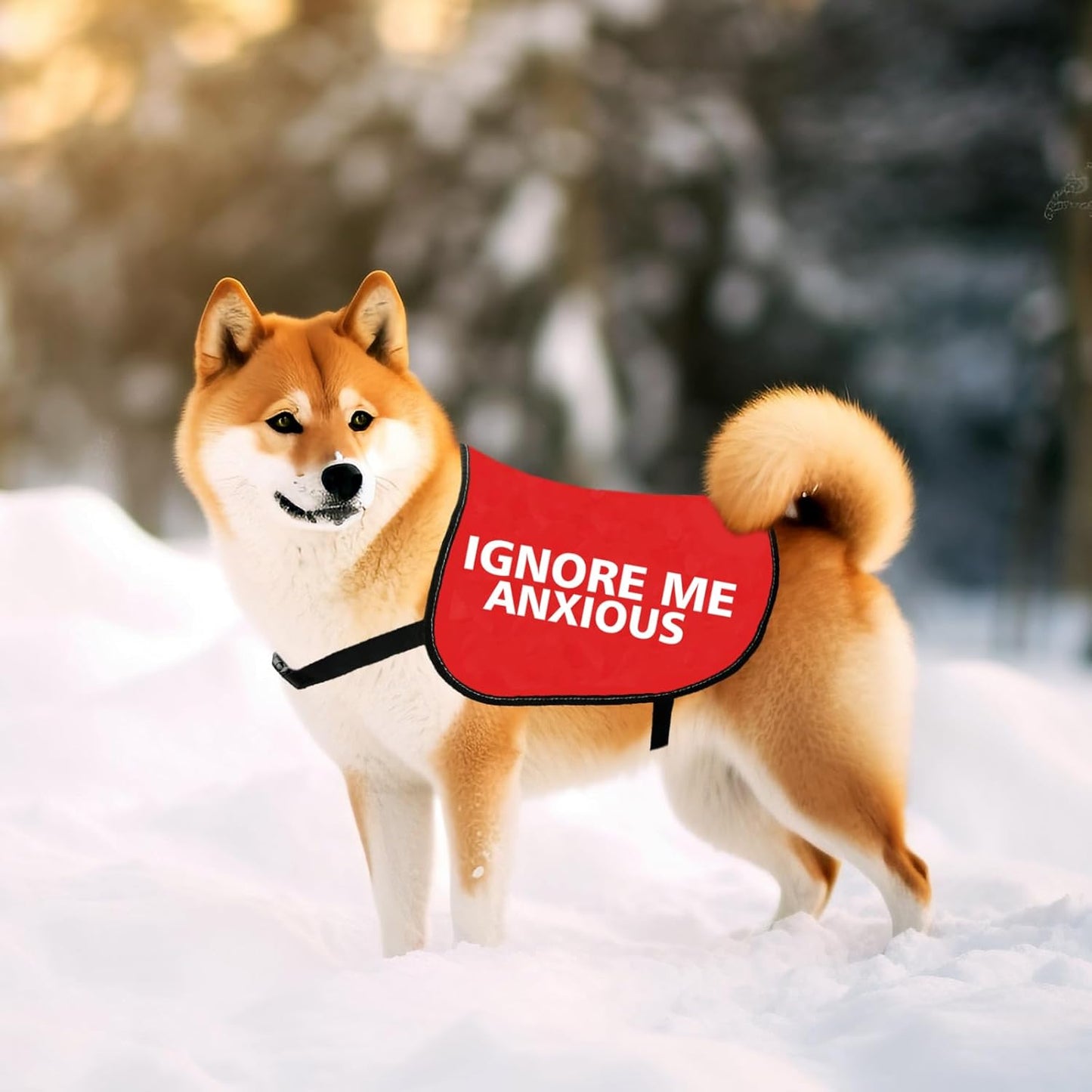 JXGZSO Rescue Dogs Anxious Dogs Gift Ignore Me Anxious Dog Reactive Dog Jacket Vest Alert Slogan Warning Vest (Ignore Me Anxious L)