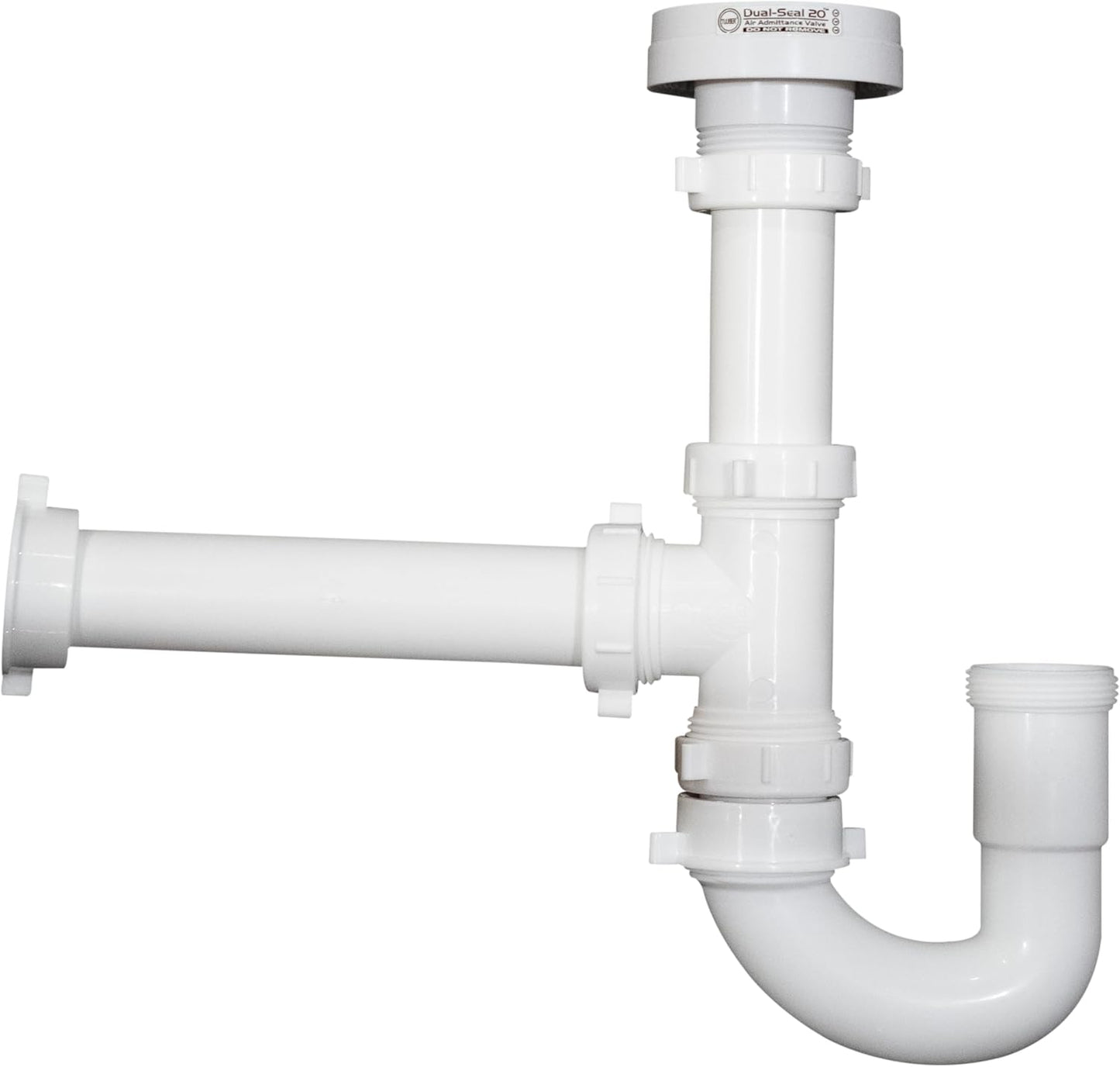 Tuuber Air Admittance Valve Trap Assembly Kit with 1-1/2 inch Tuuber Vent 2x Superior Seal Air Admittance Valve