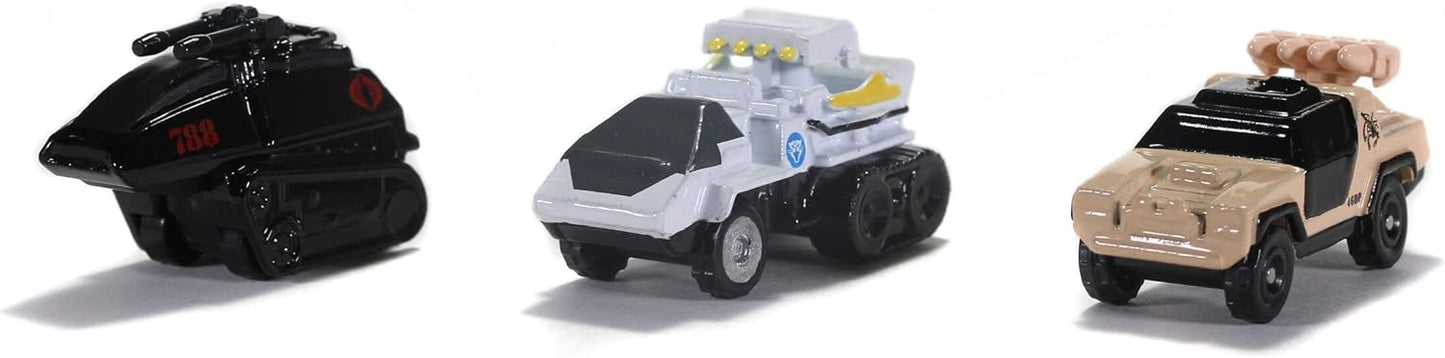 Jada Toys GI Joe 1.65" Nano 3-Pack Die-cast Cars, Toys for Kids and Adults (32083)
