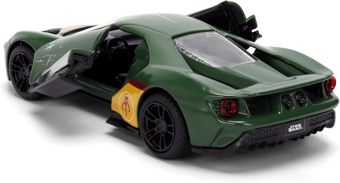 Jada Star Wars Boba Fett 2017 Ford GT – 1:32 Scale Hollywood Rides Die-Cast Collectible Car Toys – Toy for Collectors and Fans