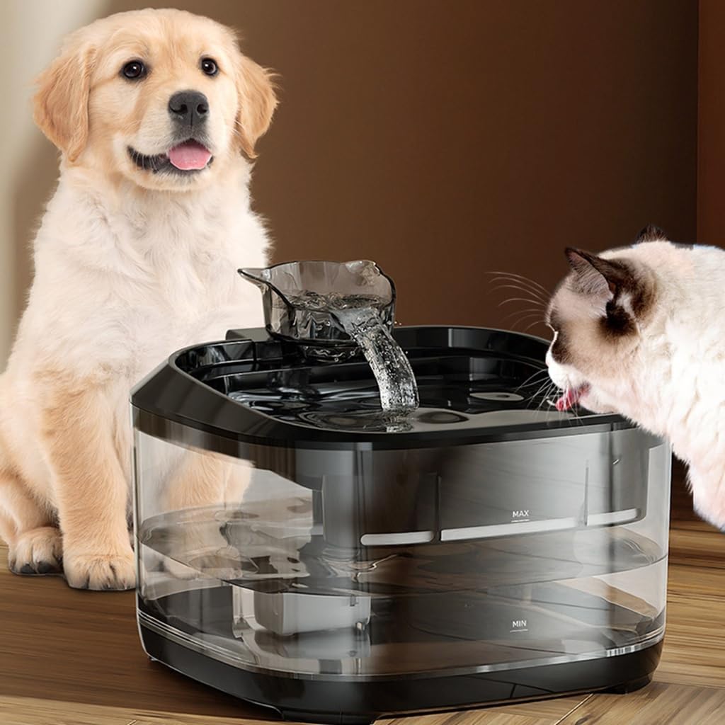Automatic Pet Water Dispenser 5L Capacity USB Powered Cats Dog Fountain with Quiet and Circulating Hydrations Syste