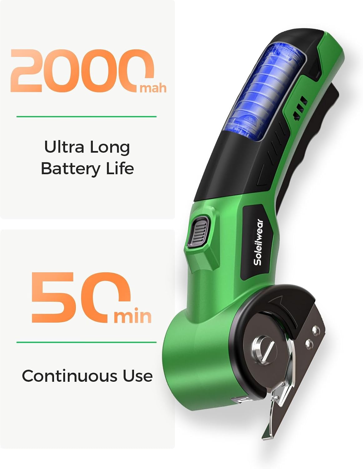 Cardboard Cutter, Rechargeable Cordless Electric Scissors, 4V Upgrade Motor Electric Box Cutter with 2 Blades, Safety Lock & LED Light, Powerful Cutting for Cardboard Box, Plastic, Leather