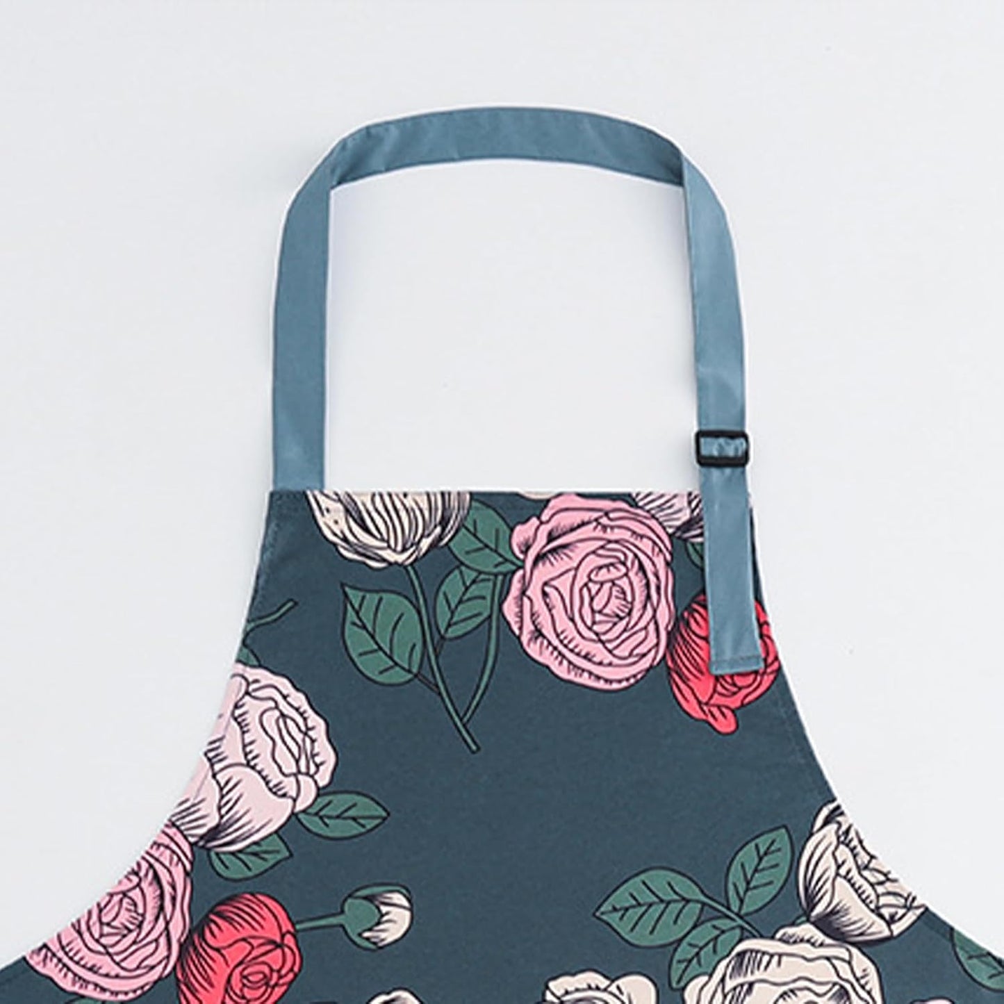 DILLMAN 2 Pack Floral Aprons with Pocket Blooming Womens Waterproof Adjustable Cooking Aprons Kitchen Gardening Salon