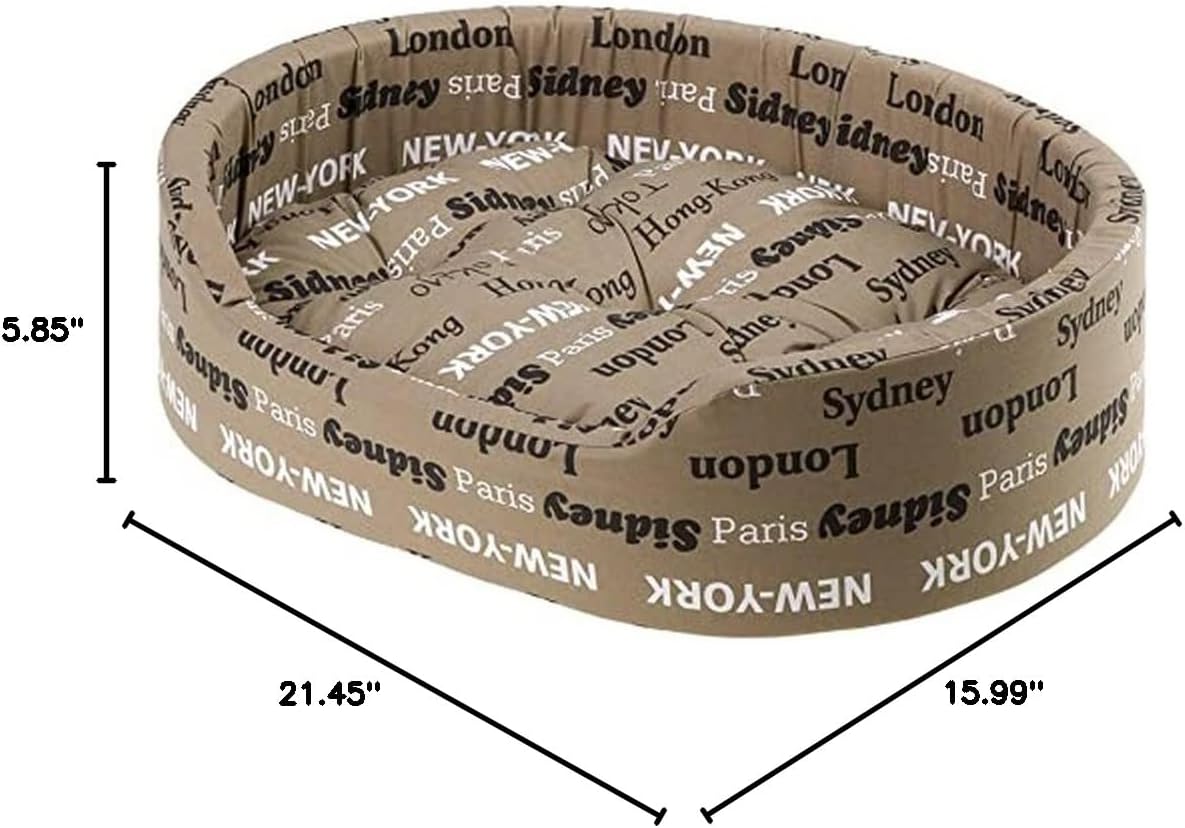 Ferplast Dandy C 55 Cat and Dog Bed, Cotton, 55 x 41 x 15 cm, Cities