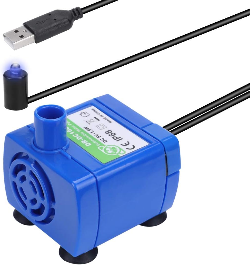 Wonder Creature Cat Water Fountain Pump, Replacement Pump for Round, Cubic and Crystal Cat Water Fountain, Pet Fountain Pump