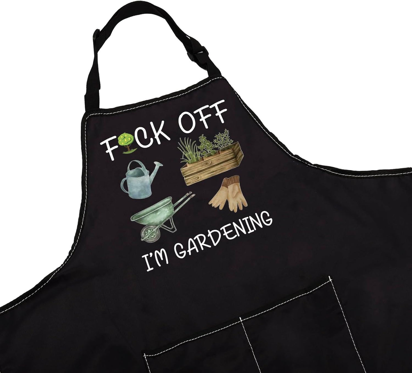 WCGXKO Gardening Garden Apron Gardener Gift F*ck Off I'm Gardening Apron Plant Lover Gift