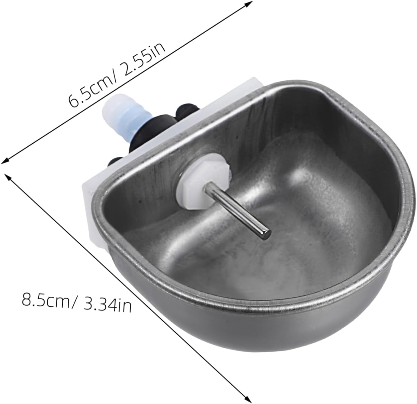 Milisten Automatic Rabbit Water Bowl Stainless Steel Self Watering Feeder for Small Pets Ergonomic Design for Cages Durable and Easy to Clean Optimal Capacity for Daily Hydration Needs