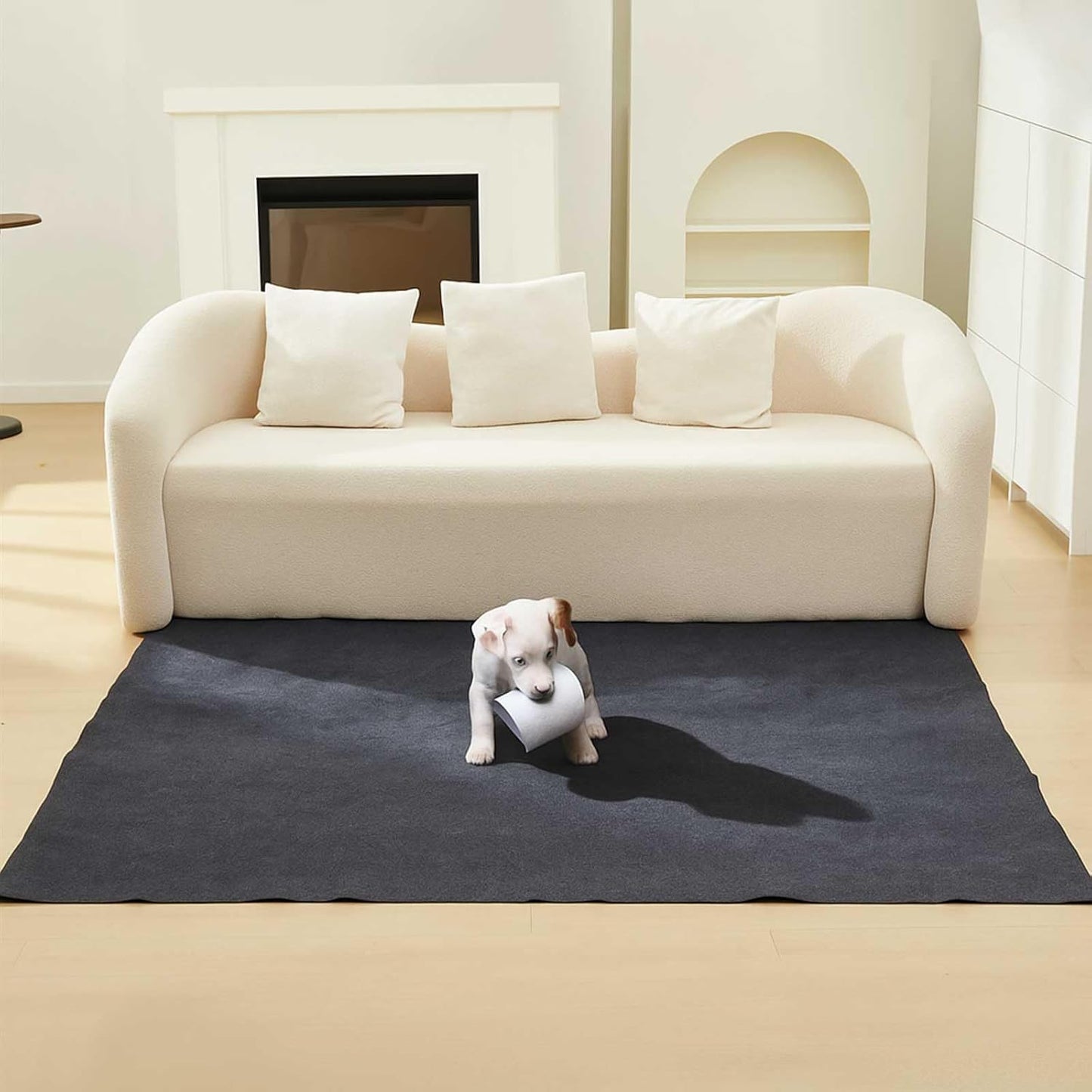 2 Pack Extra Large 60"x74" Reusable Dog Mat Jumbo Waterproof Absorbent Non-Slip Pee Pads Machine Washable Playpen Mat for Training, Whelping, Incontinence, Crate/Kennel Use (Dark Grey)