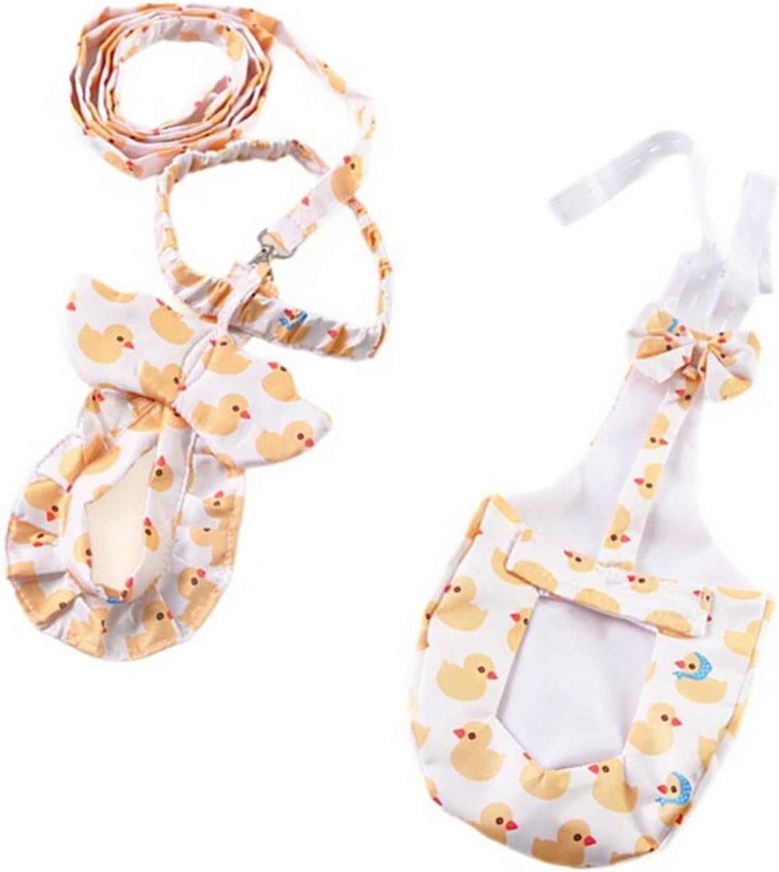 Double Pack Washable Pet Diaper with Strap Themed Leash Comforatable Scratch Proof Fabric for Training Potty Training