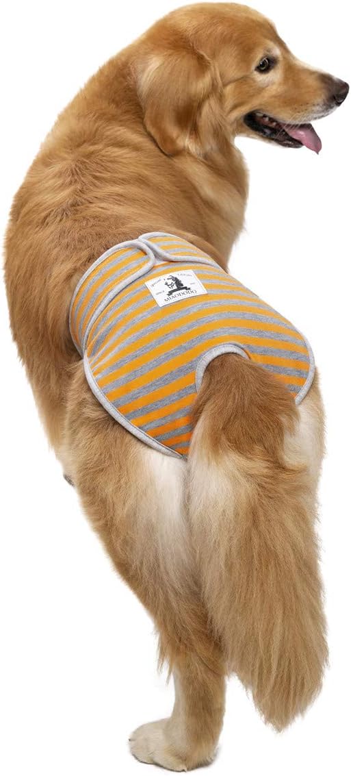 3 Pack Reusable Dog Diapers Female Large Medium Breed, Female Dog Diapers for Heat, Incontinence,Doggie Diapers for Female Dogs with Velcro Adjustable Waistline for Female Dog Washable Extra Large
