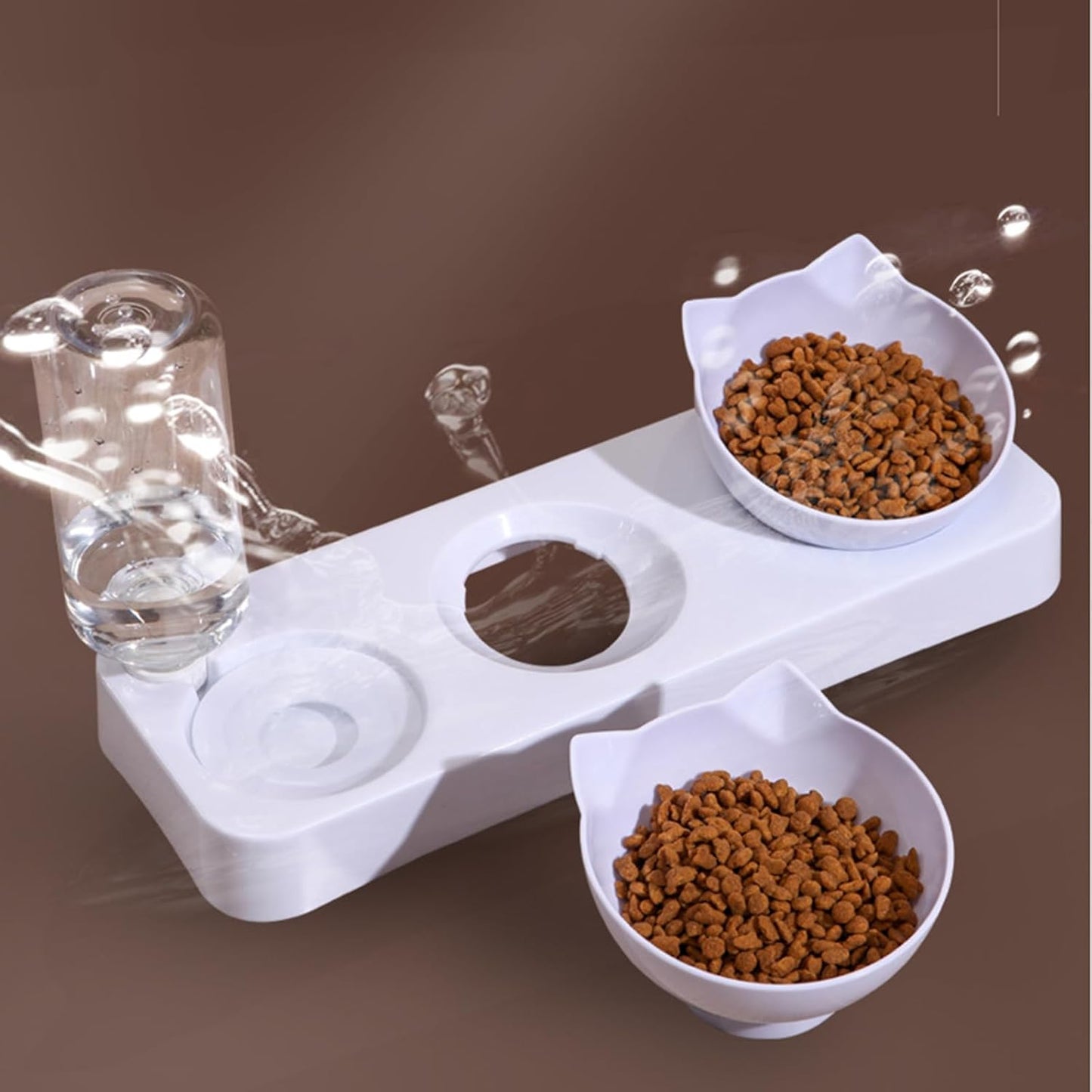 Pet Feeder and Waterer Pet Bowl Automatic Feeder with Water Fountain Dog Food Food Water Bowl