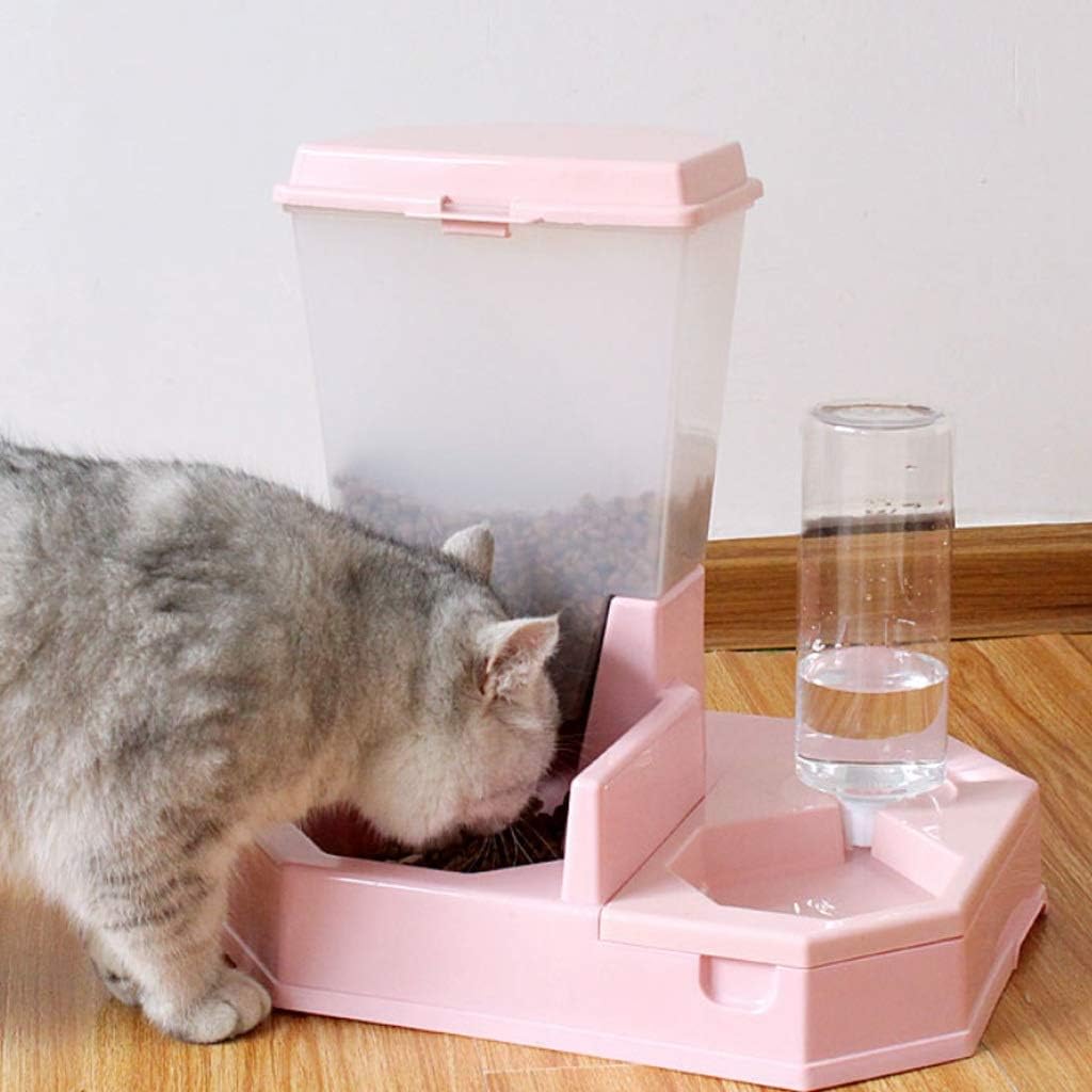 Pet Automatic Feeding and Watering Machine, 500ml Large Capacity Automatic Drinking Fountain