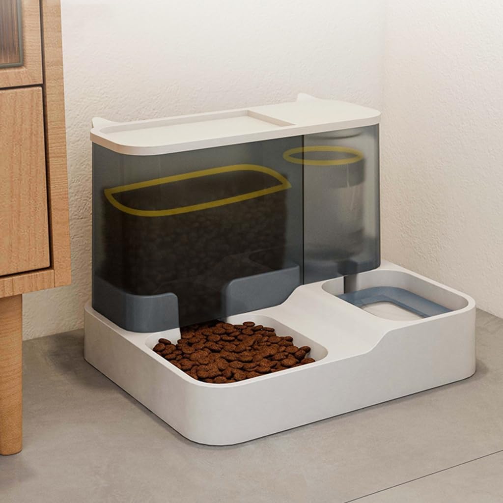 Practical Dog Water Food Bowl Water Dispenser for Pet Cat Lovely 2 in 1 Dog Feeder Food Container Bowl