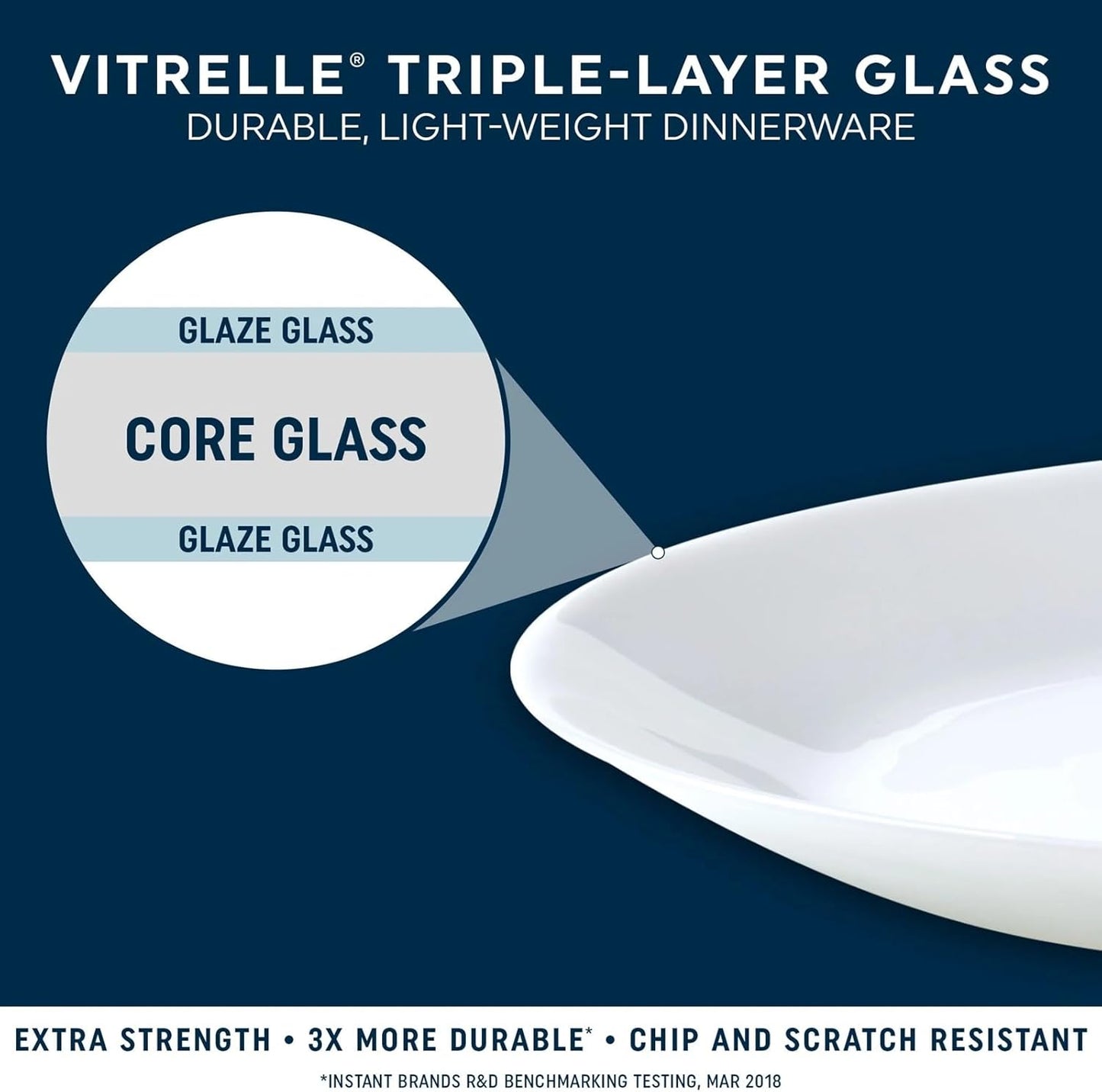 Corelle Square Splendor 12-piece Dinnerware Set with Appetizer Plates, Service for 4