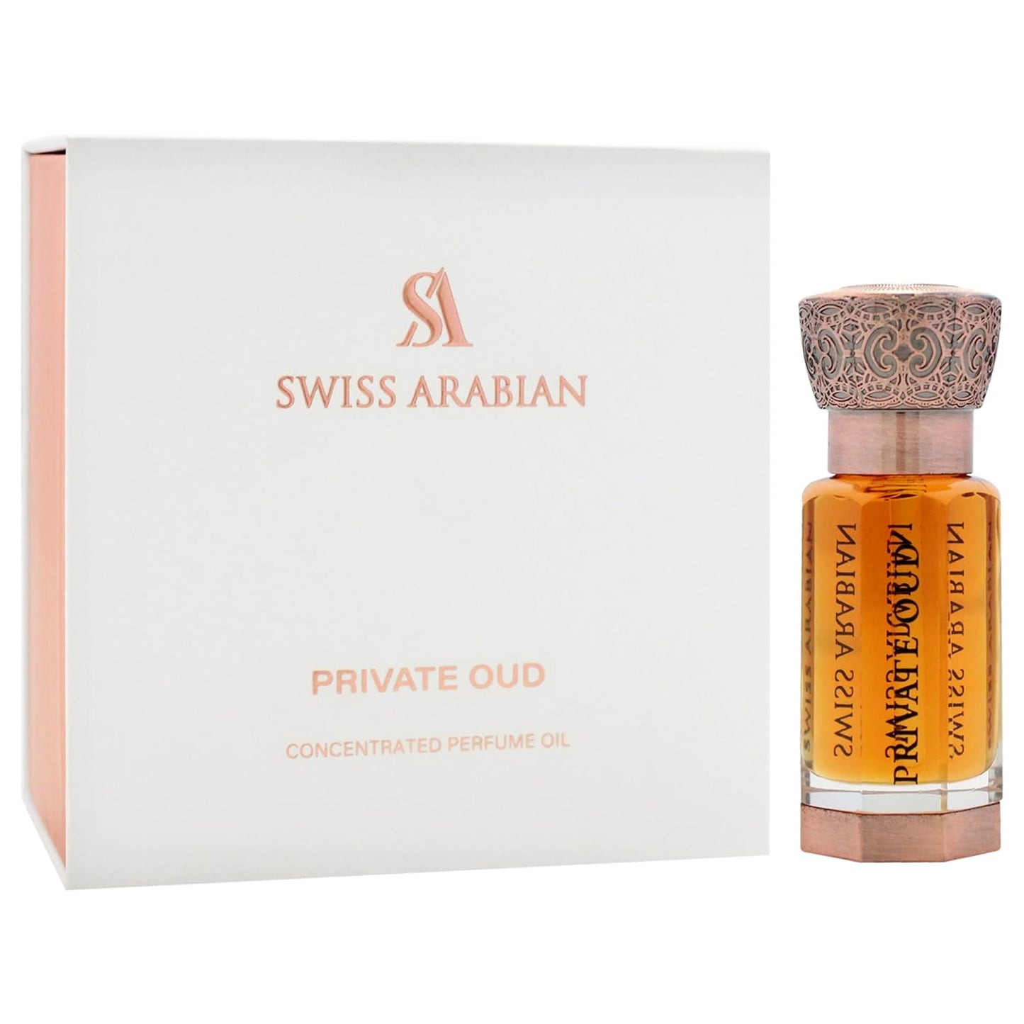 Swiss Arabian Private Oud - Luxury Products From Dubai - Long Lasting, Addictive Personal Perfume Oil Fragrance - A Seductive Signature Aroma - 0.4 Oz | Long Lasting, Addictive, Fragrance