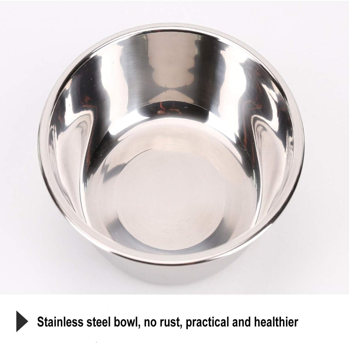 Tineer Double Pet Dog Slow Feeder Bowl,Stainless Steel Anti-Choke Puppy Food and Water Feeder for Dog Cats (White)