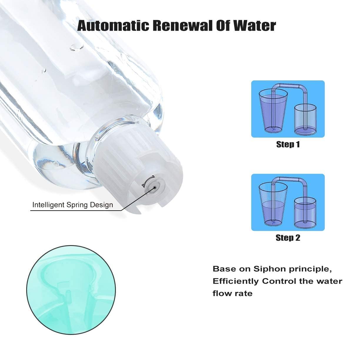 2 in 1 Pet Feeder Water Automatic Dispenser with Bottle, Dog Bowl Slow Feeder, Dog Drinking Fountain Water Bowl for Dog Cat Puppy Kitty, Pet Food and Water Bowl Set Pet Water Dispenser (Green)
