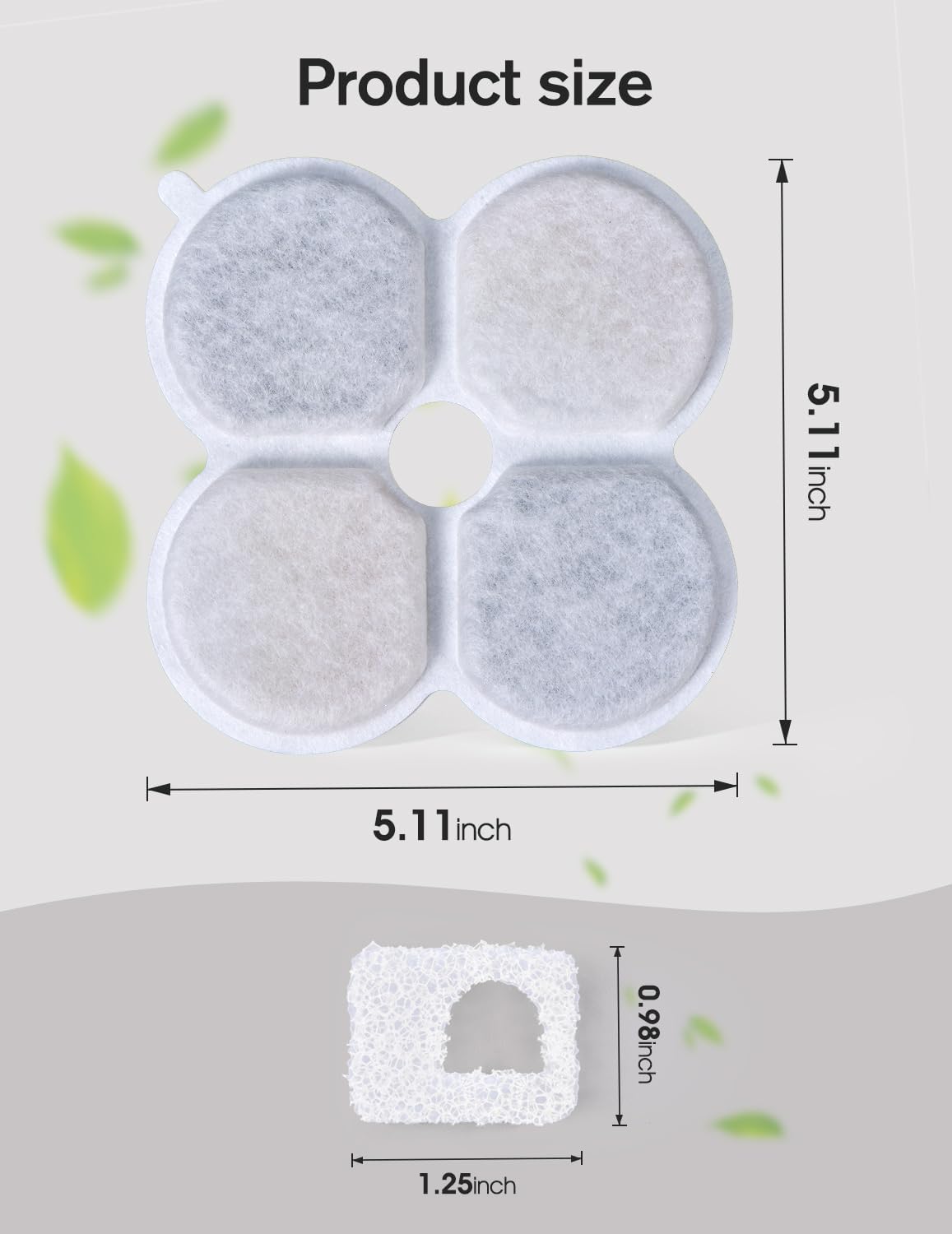3 Packs Official Replacement Filters and 3 Packs Sponges for Wireless 7.5l/254oz Dog Water Fountain for Large Dogs