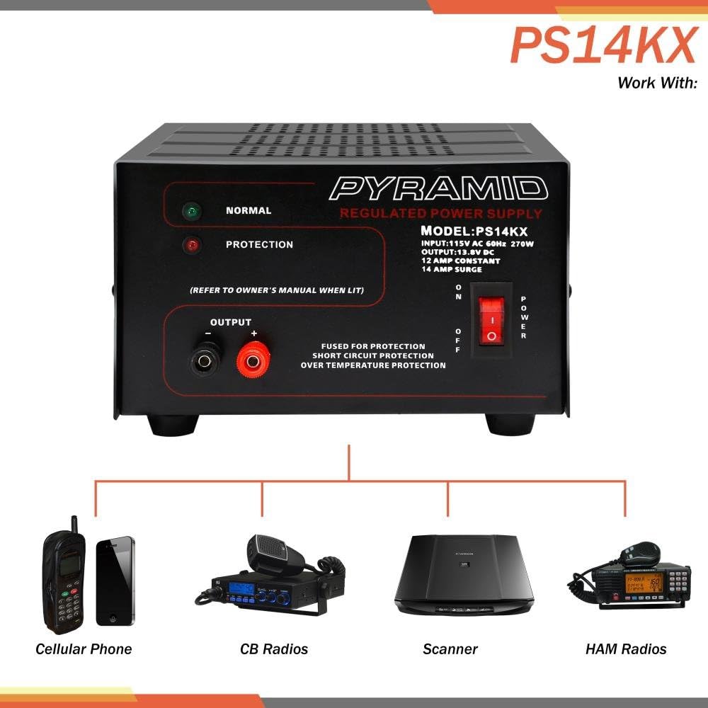 Universal Compact Bench Power Supply - 12 Amp Linear Regulated Home Lab Benchtop AC-to-DC 12V Converter