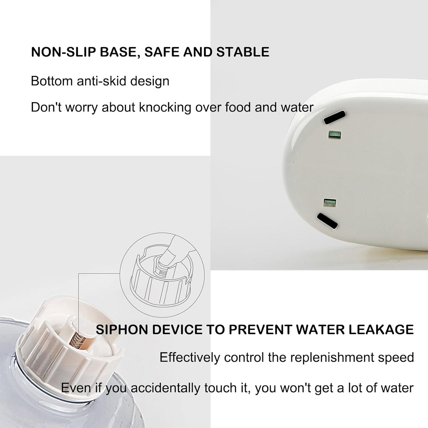 Bemodst Automatic Pet Water Dispenser - Automatic Cat & Dog Water Bowl, 3.8L Gravity Design, Suitable for Small & Medium-Sized Pets (Green)