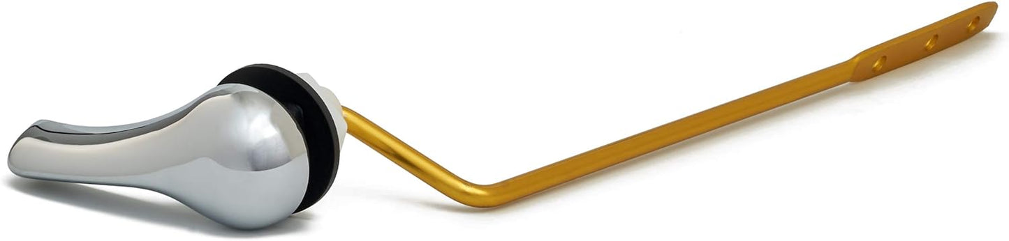 Qualihome Universal Toilet Tank Flush Lever, Chrome Finish Handle with Metal Nut, Fits Most Toilets (Side Mount)