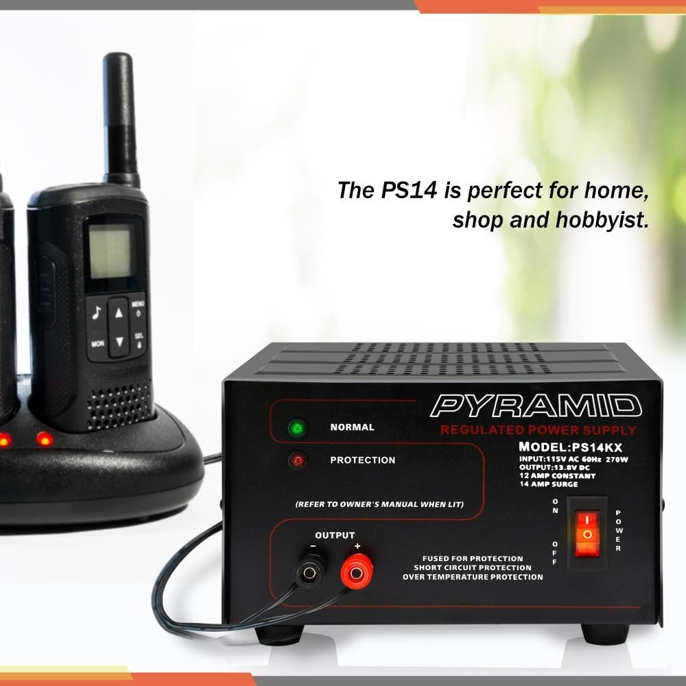 Universal Compact Bench Power Supply - 12 Amp Linear Regulated Home Lab Benchtop AC-to-DC 12V Converter