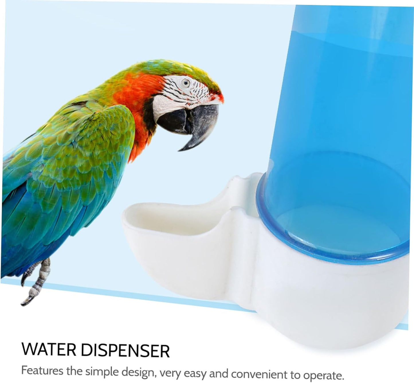 Milisten Automatic Plastic Bird Water Dispenser Compact Wear Water Container Tool for Pet Birds Parrots Cage Use