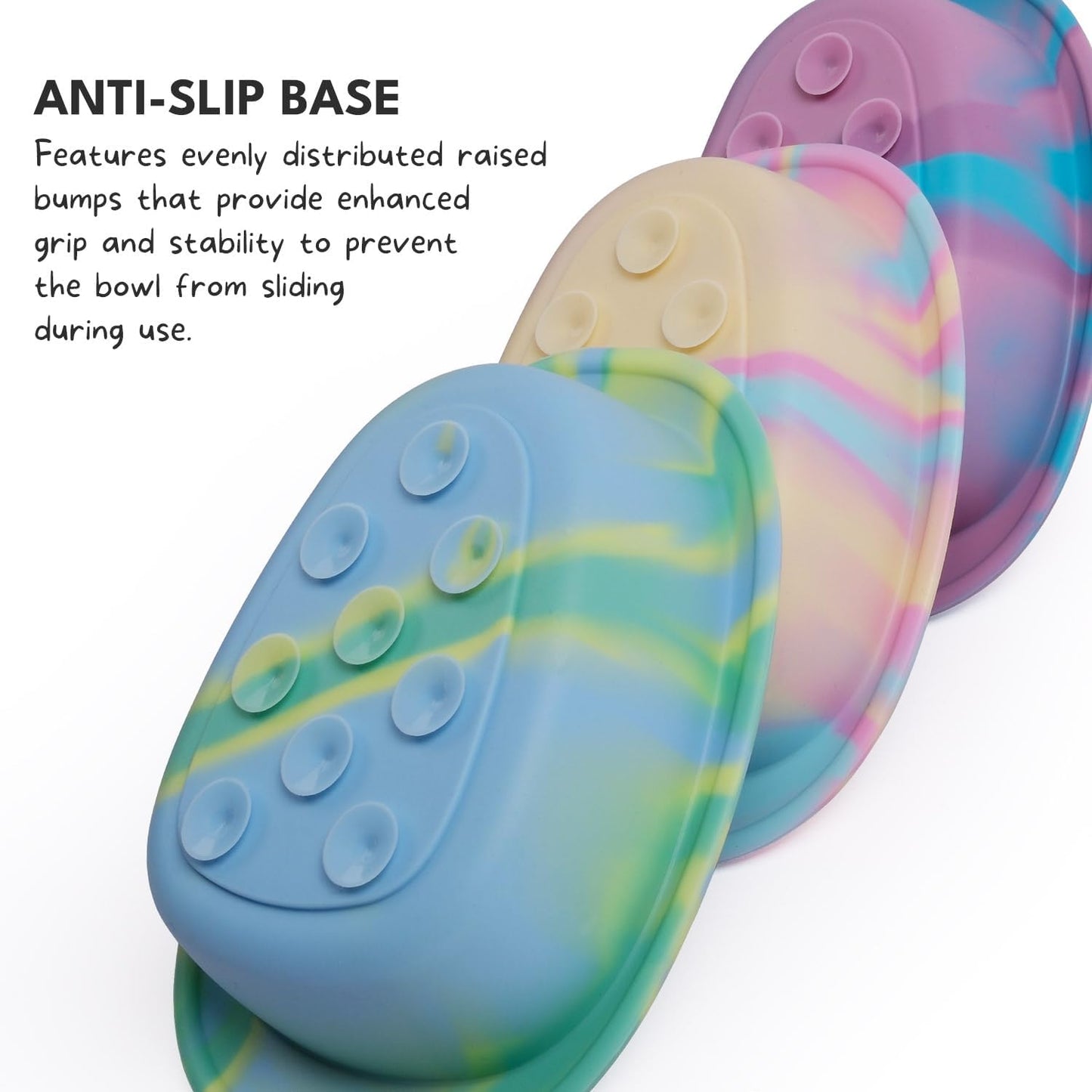CHEWFFON Easter Dog & Cat Lick Mat Bowls, BPA-Free Silicone Slow Feeder Bowl with Suction Cups, Non Slip Pet Food Bowl Reduces Boredom and Anxiety, Dishwasher Safe, Rainbow Small