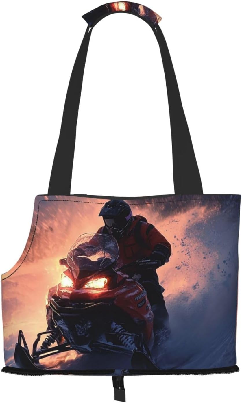 Dog Purse Carrier Soft-Sided Pet Carriers Snowmobile Dog Carrier Travel Puppy Carriers Portable Handbag Dogs Harness Sling Foldable Pet Bags Tote Bag for Small Dogs Cats