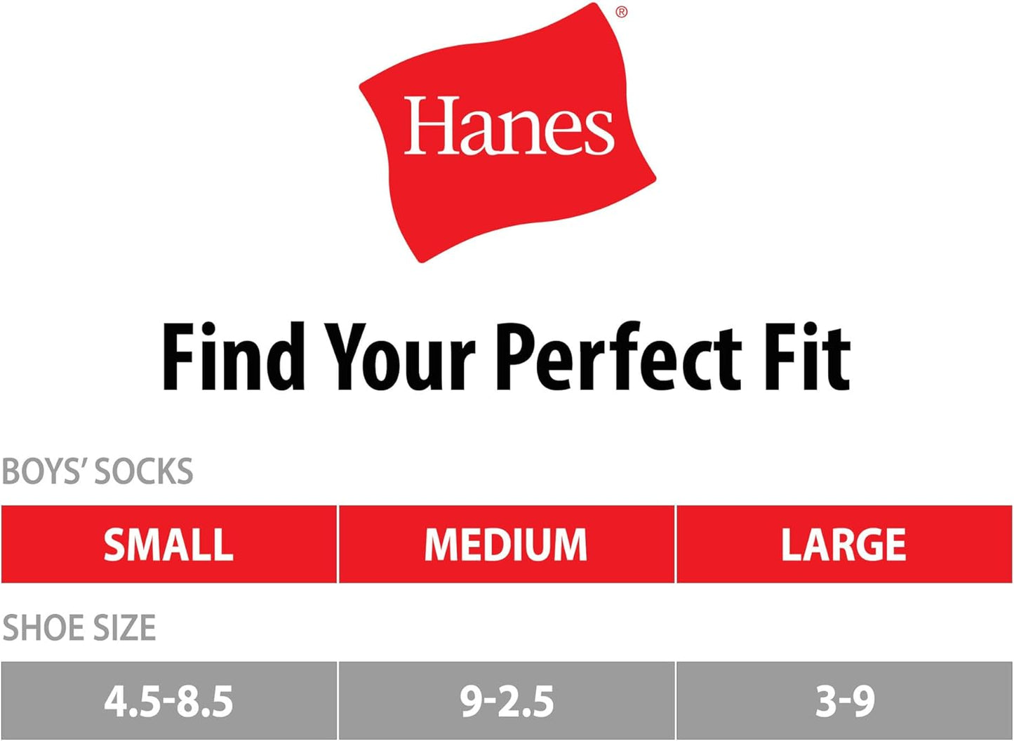Hanes Boys' Uniform Crew Socks, Moisture-wicking Socks, Cushioned Foot Bottoms, 10-pairs