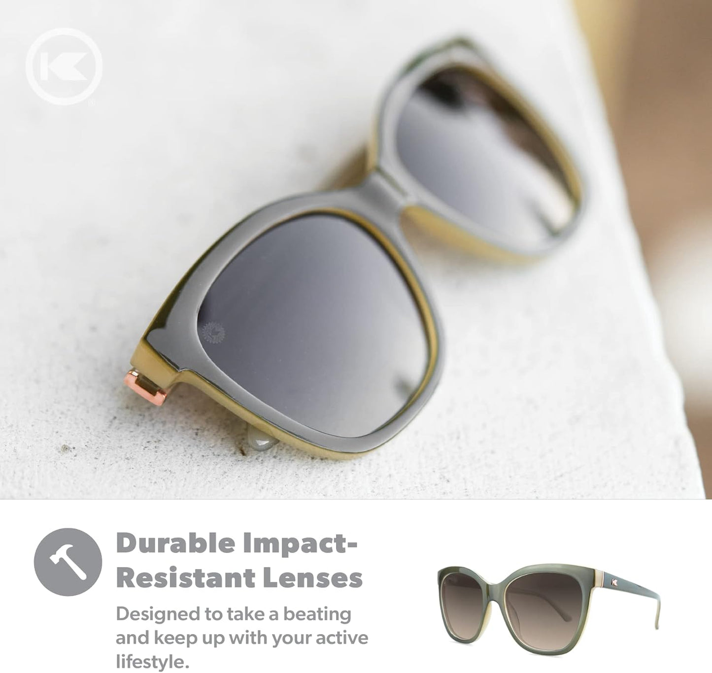 Knockaround Deja Views Polarized Cat Eye Sunglasses for Women & Men - Trendy Sunglasses - UV400 Protection