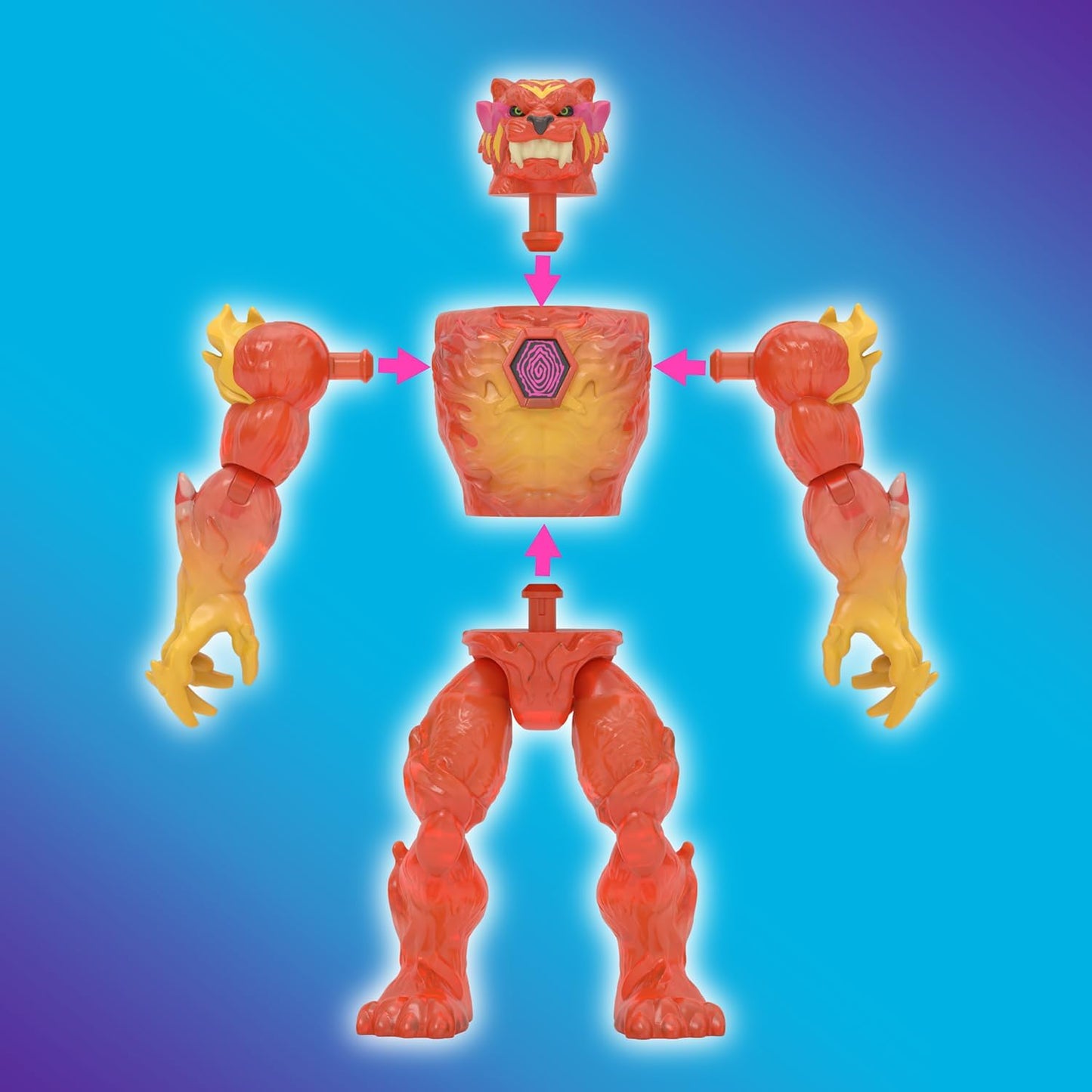 MrBeast Lab Hybrids Mega Pack, Reveal Different Hybrid Parts to Create 5 Mix & Match Action Figures, Including a Mega Torso Panther Experiment to Reveal Hybrid's Real Colors, Collect 30+ Beasts