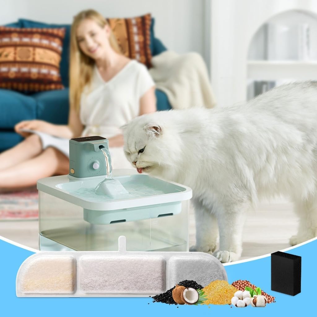 6PCS Cat Fountain Filter Sponges Dog Water Dispenser Filtration System Filters