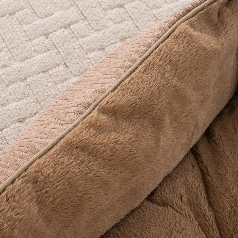 Happy Pets Luxury Orthopedic Pet Bed, F-Corduroy Foam, Brown or Light Gray Square Nest Bolster Design, Machine Washable Cover, for All Breeds (30" x 24" x 9", Brown Corduroy Square Nest)