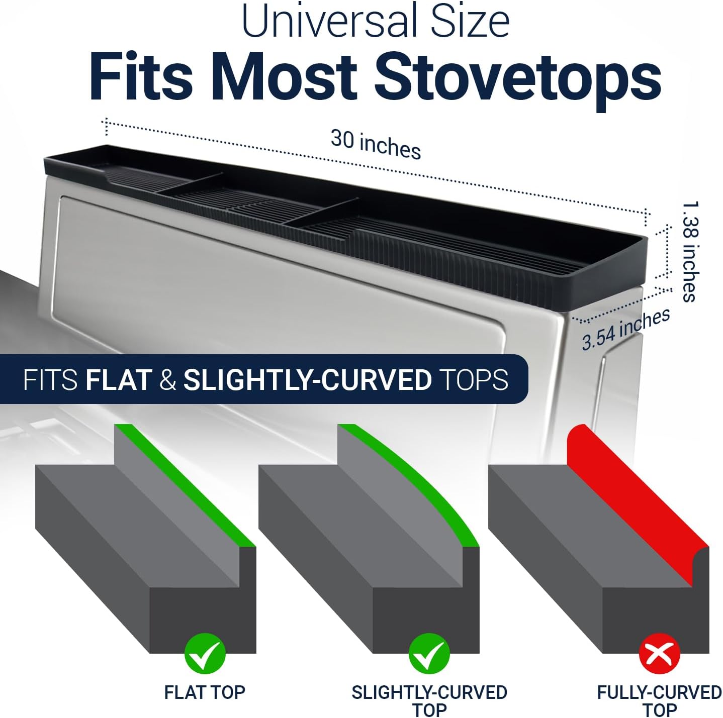 Silicone Magnetic Over the Stove Shelf for Back of Stove - Magnetic Stove Top Shelf and Over Stove Shelf, Over Oven Shelf for Top of Stove, Over the Stove Spice Rack, Includes 6 Extra Plates (Black)