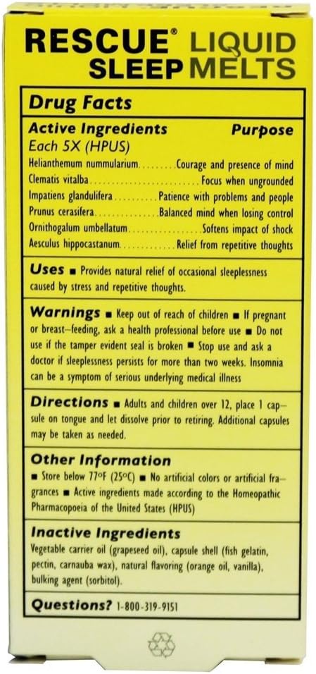 BACH Rescue Sleep Liquid Melts, 28 CT